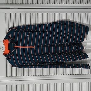 2XL Under Armour long sleeve pull over. Orange and blue striped- gently used